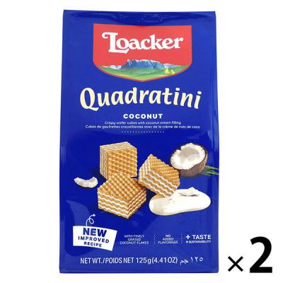 Loacker（ロアカー） クワドラティー二 ココナッツ 2袋 ウェハース 輸入菓子