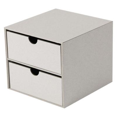 ナカバヤシ 紙製収納リトレイ チェスト2段 ライトグレー RTY-C01LG 1個