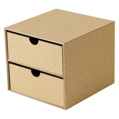 ナカバヤシ 紙製収納リトレイ チェスト2段 クラフト RTY-C01KR 1個