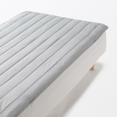 無印良品 ひんやり綿 敷パッド Ｓ １００×２００ｃｍ グレー 良品計画