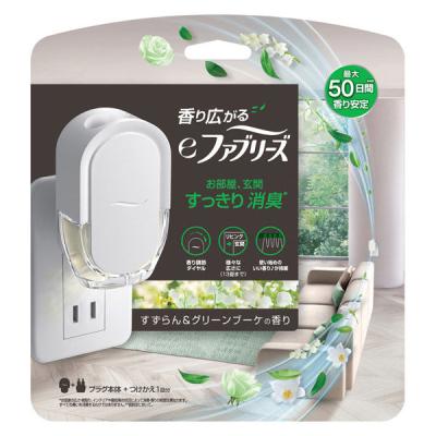 香り広がるeファブリーズ 室内玄関用 消臭芳香剤 すずらん＆グリーンブーケ プラグ本体＋付替1回分 1個 P＆G
