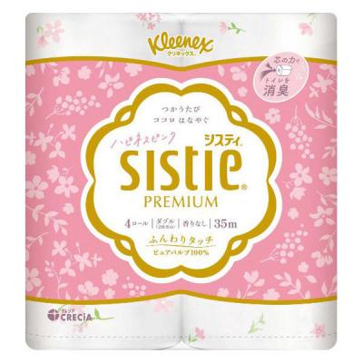 トイレットペーパー パルプ ダブル 35m クリネックス システィ ハピネスピンク 1パック（4ロール入） 日本製紙クレシア