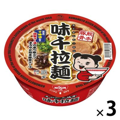 九州熊本豚骨　味千拉麺　３個　日清食品
