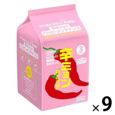 日清辛ミョン　韓国風旨辛ラーメン　９セット（３食パック×９個）