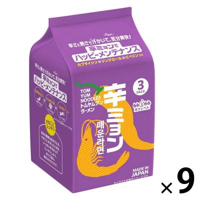 日清辛ミョン　トムヤムクンラーメン　９セット（３食パック×９個）