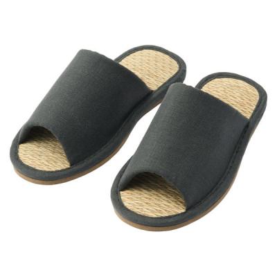 無印良品 イ草スリッパ 前あき ＸＬ ２６．５〜２８ｃｍ用 チャコールグレー 良品計画