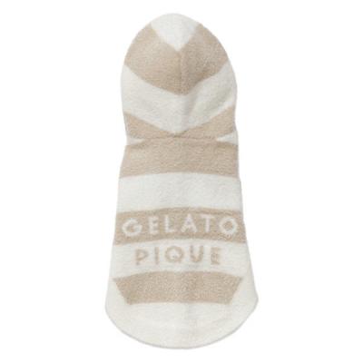 CAT＆DOG スムーズィー２ボーダーフーディー ベージュ S GELATO PIQUE/ジェラート ピケ