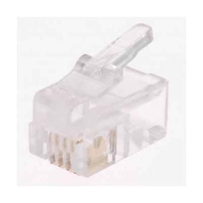 オーム電機 モジュラープラグ アダプター 4極4芯用 電話線 コネクタ 有線 TS-1921 1個