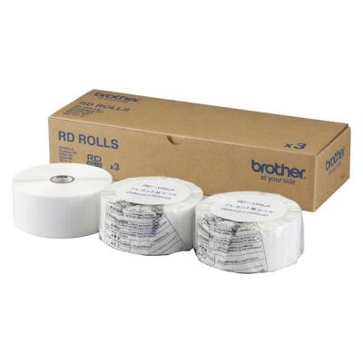 ブラザー RD-U05J1 プレカット紙ラベル 50mm×30mm 1箱(3巻入)