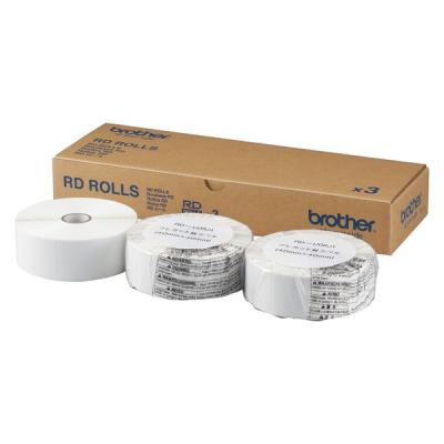 ブラザー RD-U08J1 プレカット紙ラベル 40mm×40mm 1箱(3巻入)