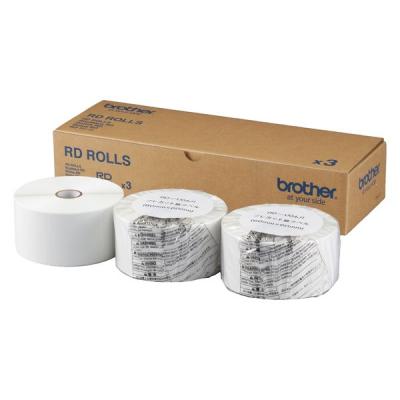 ブラザー RD-U04J1 プレカット紙ラベル 60mm×60mm 1箱(3巻入)