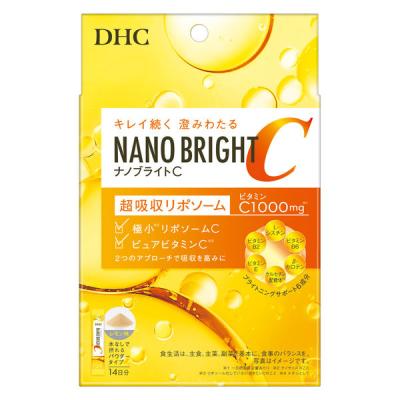 DHC ナノブライトＣ（14日分） レモン味 1箱（14本）　ビタミンC　リポソーム　スティック　パウダータイプ