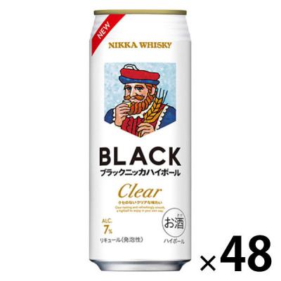 ハイボール ウイスキー ブラックニッカ クリアハイボール 缶 500ml 2ケース(48本)