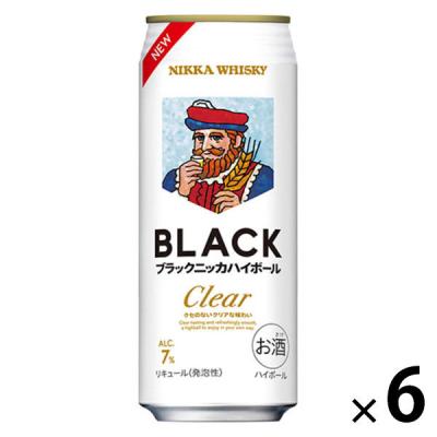 ハイボール ウイスキー ブラックニッカ クリアハイボール 缶 500ml 6本