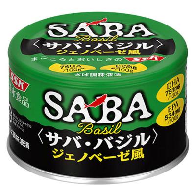 SABA　サバ・バジル　ジェノベーゼ風　1個（140g）　鯖缶　サバ缶