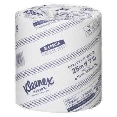 トイレットペーパー パルプ ダブル 25ｍ クリネックス トイレットロール 1個 日本製紙クレシア