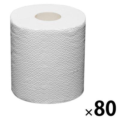 トイレットペーパー 再生紙配合 ダブル 40ｍ クレシアEF トイレットロール 未包装 1セット（1個×80）日本製紙クレシア