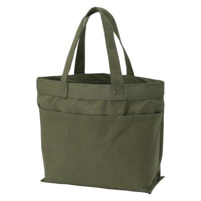 無印良品 帆布 横型 トートバッグ カーキグリーン タテ３１×ヨコ４６×マチ１４ｃｍ 良品計画