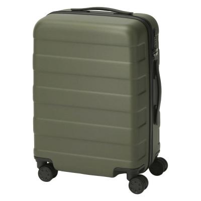 無印良品 バーを自由に調節できる ハードキャリーケース ３６Ｌ スモーキーグリーン タテ５４×ヨコ３７×マチ２４ｃｍ 良品計画