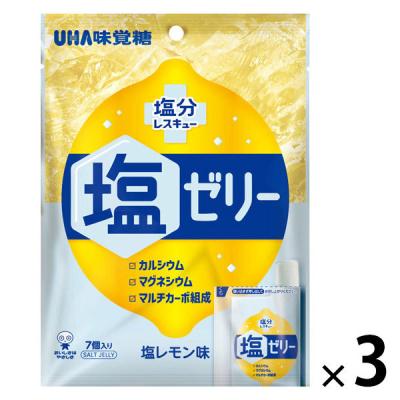 暑さ対策 塩分チャージ 塩分レスキュー 塩ゼリー 塩レモン味 15g×7本入 1セット（1個×3）