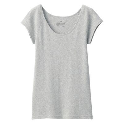 無印良品 レディース 婦人 フライス編みフレンチスリーブＴシャツ 婦人Ｓ グレー 良品計画