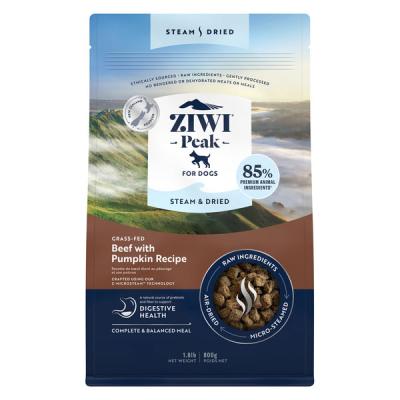 ジウィピーク 総合栄養食 スチーム＆ドライ・ドッグフード ビーフ パンプキン レシピ 800g 1袋 トランペッツ ZIWI Peak ドッグフード