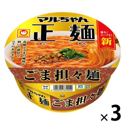 LOHACO - マルちゃん正麺 カップ ごま担々麺121g 3個 東洋水産 カップ