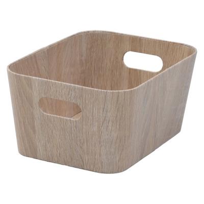 山善（YAMAZEN） 収納ボックス 紙製 木目調 浅型 S NPBーS（NA）