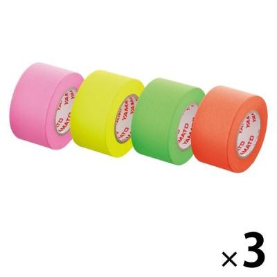 ヤマト メモックロールテープ 4色アソート 幅25mm×10m巻 3パック（4巻入×3）  オリジナル