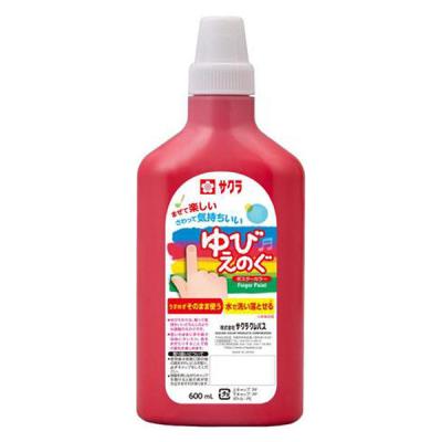 サクラクレパス ゆびえのぐ600ml あか UW600#19 1個