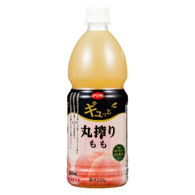 【アウトレット】えひめ飲料　POM　ギュッと丸搾りもも　800ml　1箱（6本入）