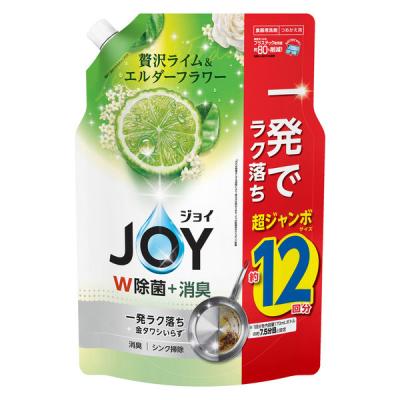 P＆G ジョイ W除菌+消臭 食器用洗剤 ライム＆エルダーフラワー 詰め替え1550mL  1セット（1個×5）