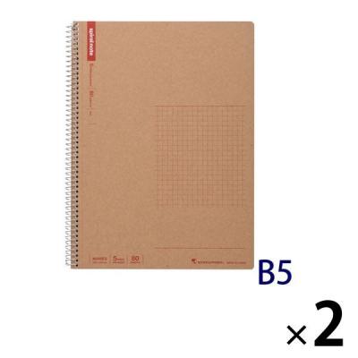 マルマン ノート B5 スパイラルノート 5mm方眼罫 80枚 N246ES 2冊