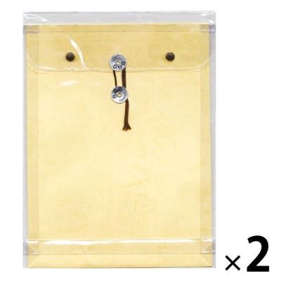 菅公工業 ビニールパッカー 角2（A4） クリーム ニ303 2枚