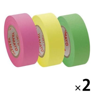 ヤマト 紙テープ メモックロールテープ 詰替え用 15mm幅 RK-15H-B 2パック(3巻入×2)