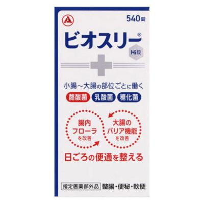 ビオスリーHi錠 540錠 酪酸菌配合 整腸剤 整腸(便通を整える) 便秘 軟便 腹部膨満感 酪酸菌 糖化菌 乳酸菌