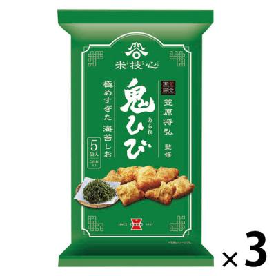 鬼ひび　海苔しお 5袋入 1セット（1個×3） 個包装 お配り菓子 せんべい 岩塚製菓