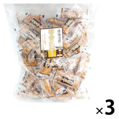 大人のカレーせんべい　約70個入 1セット（1個×3） お菓子 個包装 お配り菓子 おつまみ 業務用　徳用