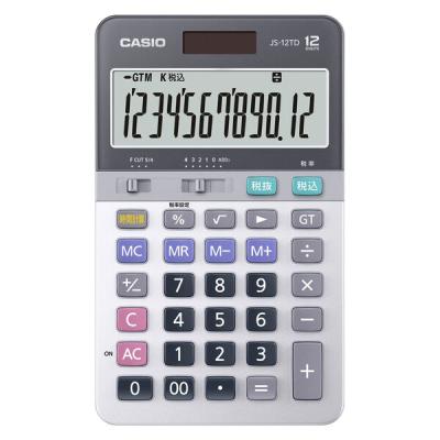 カシオ 本格実務電卓 ジャストタイプ JSー12TDーSRーN 1台
