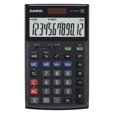 カシオ 本格実務電卓（検算）ジャストタイプ JSー20WKDーBKーN 1台
