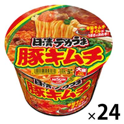 日清食品 日清デカうま 豚キムチ カップ麺大盛 カップラーメン 1セット(1個×24)