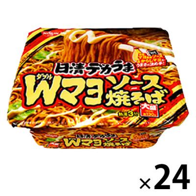 日清食品 日清デカうま Wマヨソース焼そば カップ麺大盛 カップ焼きそば 1セット(1個×24)