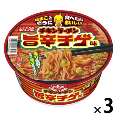(期間限定)日清チキンラーメン どんぶり　旨辛チゲ味 日清食品 1セット（1個×3） カップ麺 カップラーメン