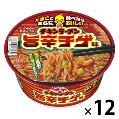 (期間限定)日清チキンラーメン どんぶり　旨辛チゲ味 日清食品 1セット（1個×12） カップ麺 カップラーメン