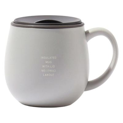 保冷・保温 フタ付マグカップ 300ml  グレー LAKOLE/ラコレ