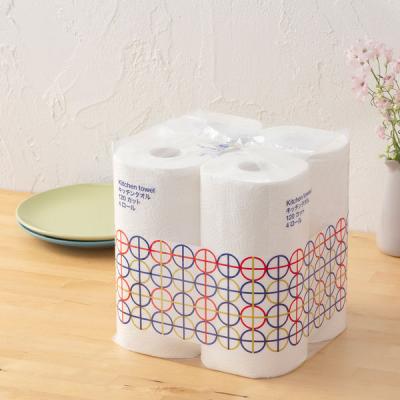 【アスクル限定】キッチンペーパー 1パック（120カット×4ロール）超吸収キッチンタオル エリエール 大王製紙共同企画 オリジナル