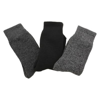 【靴下】 コーコス信岡 暖濃密ソックスクルー 先丸 3P モクアソート F SE3204 1セット（3足組）