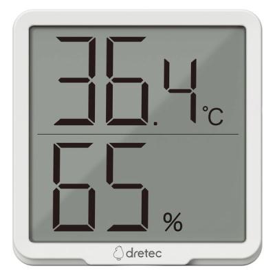 温湿度計 ドリテック デジタル温湿度計 リテーモ・シンプル ホワイト 1個