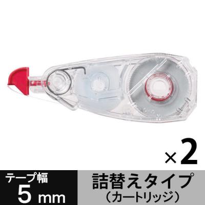修正テープ　MONO　モノエアー　5mm　詰め替えタイプ　カートリッジ　CT-CAR5　2個　トンボ鉛筆