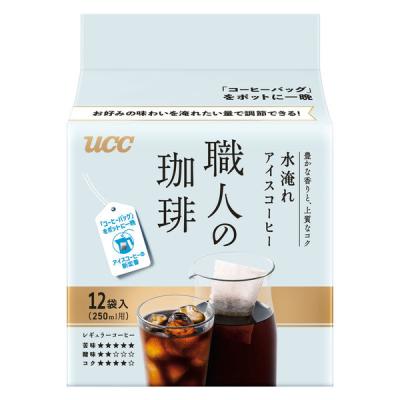 【アウトレット】UCC　職人の珈琲　コーヒーバッグ 水淹れアイスコーヒー 1セット（12袋入×3パック）